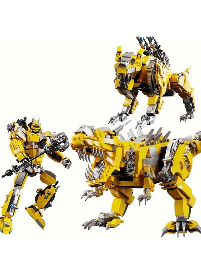 Q6003 مجموعة مكعبات بناء الديناصورات 3 في 1 نموذج متحرك لعبة بناء تعليمية في مجال STEM - Image 3